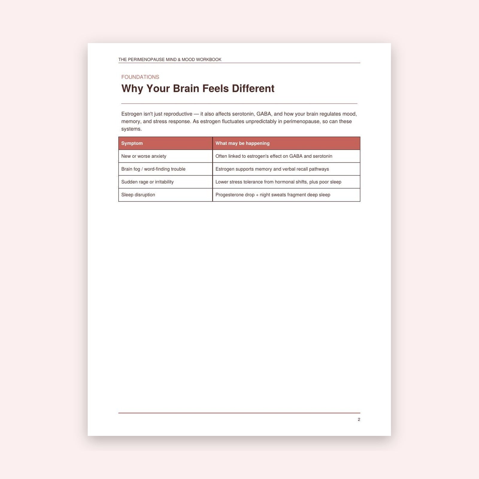 Perimenopause Mind & Mood Workbook | Printable Symptom Tracker for Anxiety, Brain Fog & Rage | Doctor Appointment Prep | Instant Download PDF